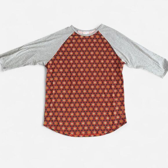 Lularoe "Randy" Baseball Style, Quarter Sleeve, Colorblock T-Shirt - Picture 2 of 8